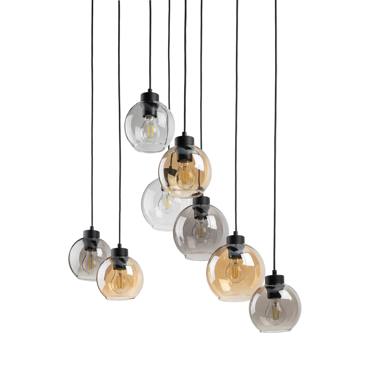 Lampa suspendata Cubus Grafit 8 surse de lumina 2834 TK 2834