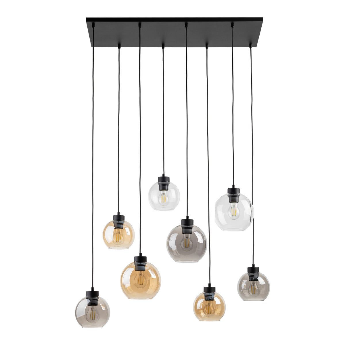 Lampa suspendata Cubus Grafit 8 surse de lumina 2834 TK 2834