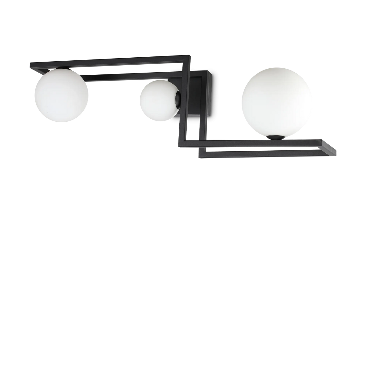 Plafonieră Ideal Lux Angolo PL3, negru, 284286
