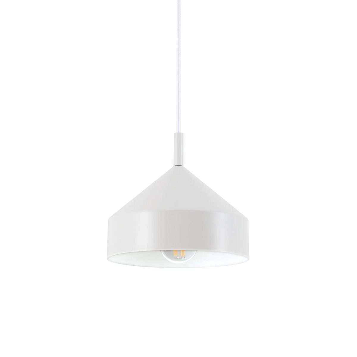 Pendul Ideal Lux Yurta SP1, alb, Ø21 cm, 285146