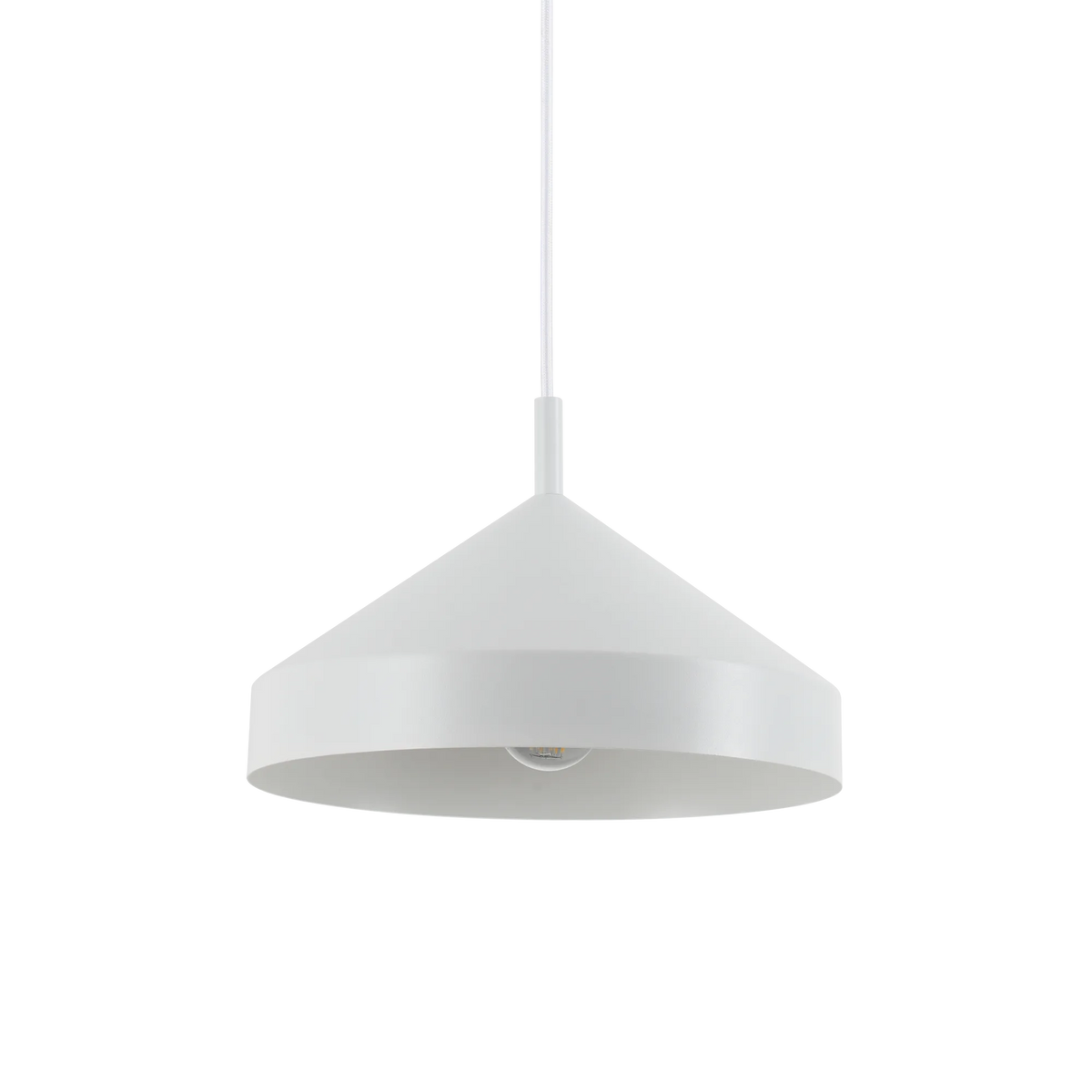 Pendul Ideal Lux Yurta SP1, alb, Ø30 cm, 285153