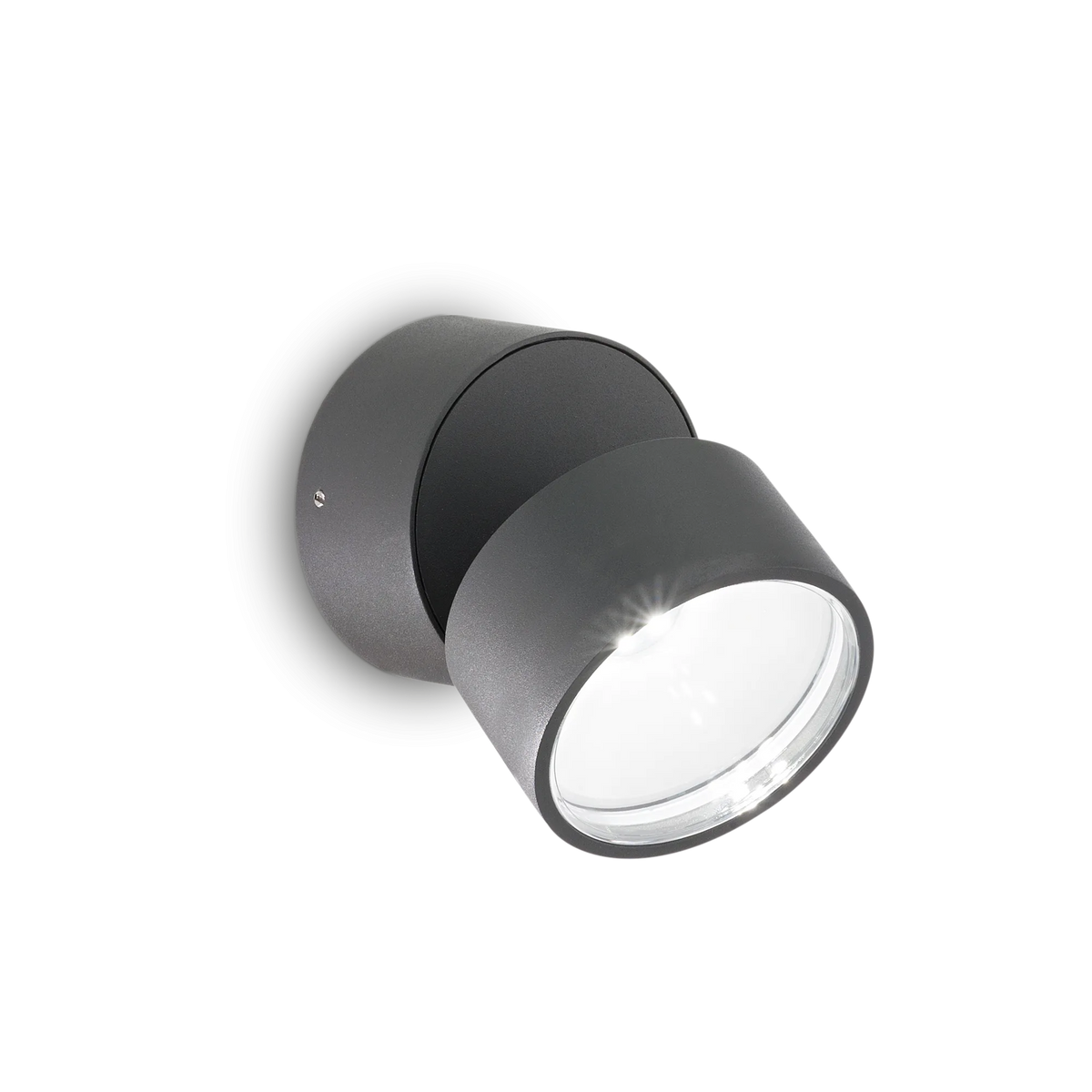 Aplică de exterior Ideal Lux Omega Round 3000K, antracit, 285450