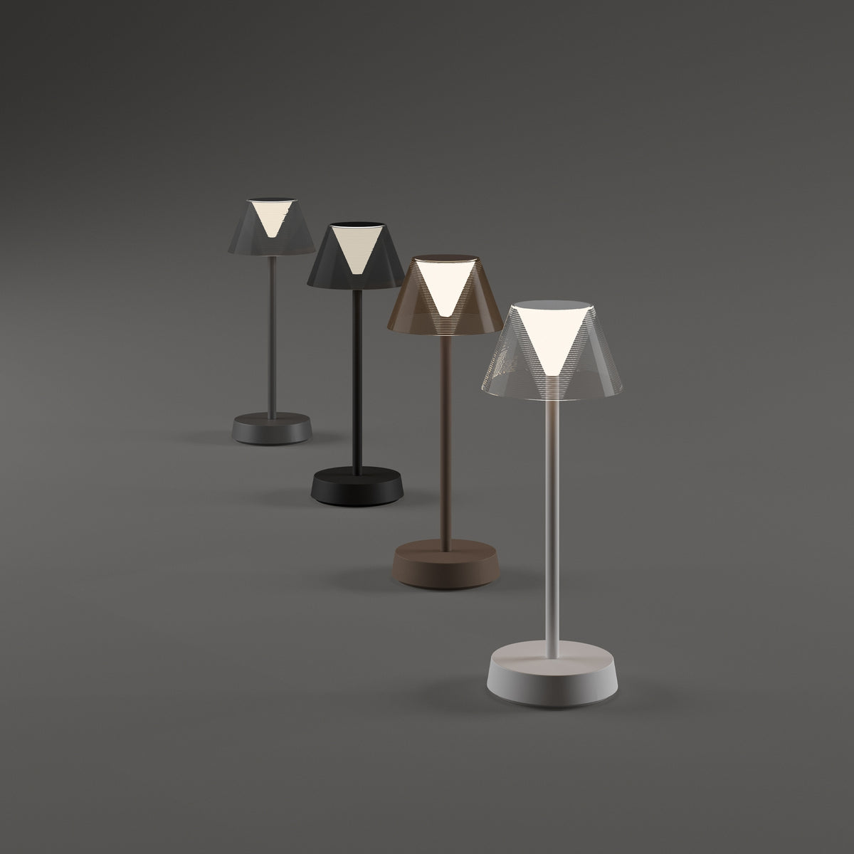 Lampă de masă de exterior Ideal Lux Lolita, cafea, 286747