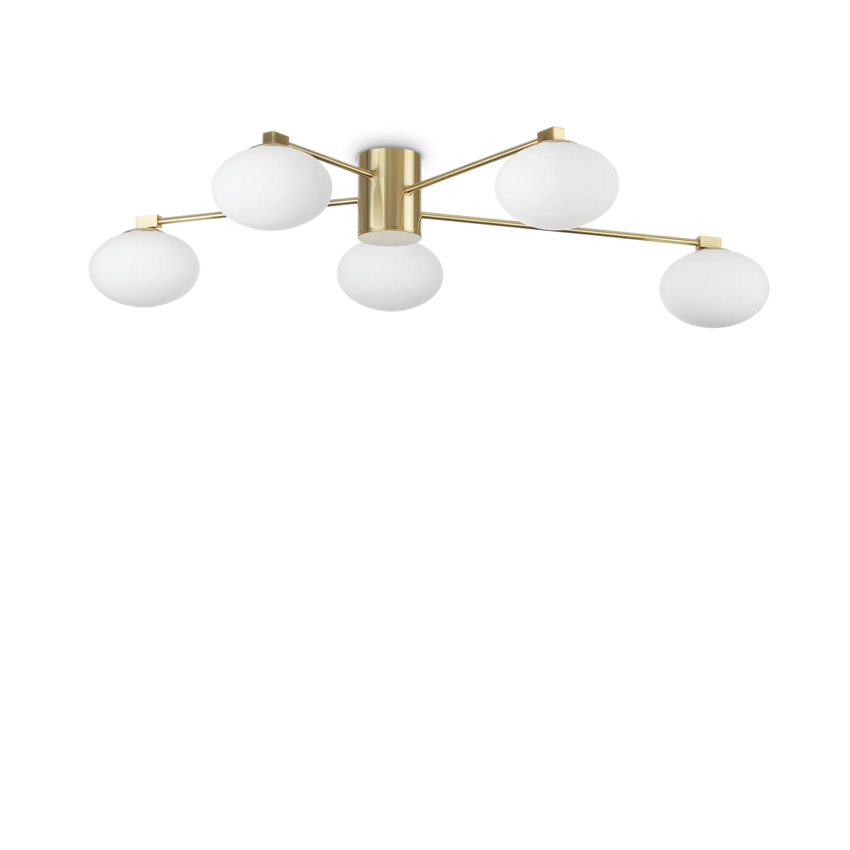 Plafonieră Ideal Lux Hermes PL5, alamă, Ø90 cm, 288277