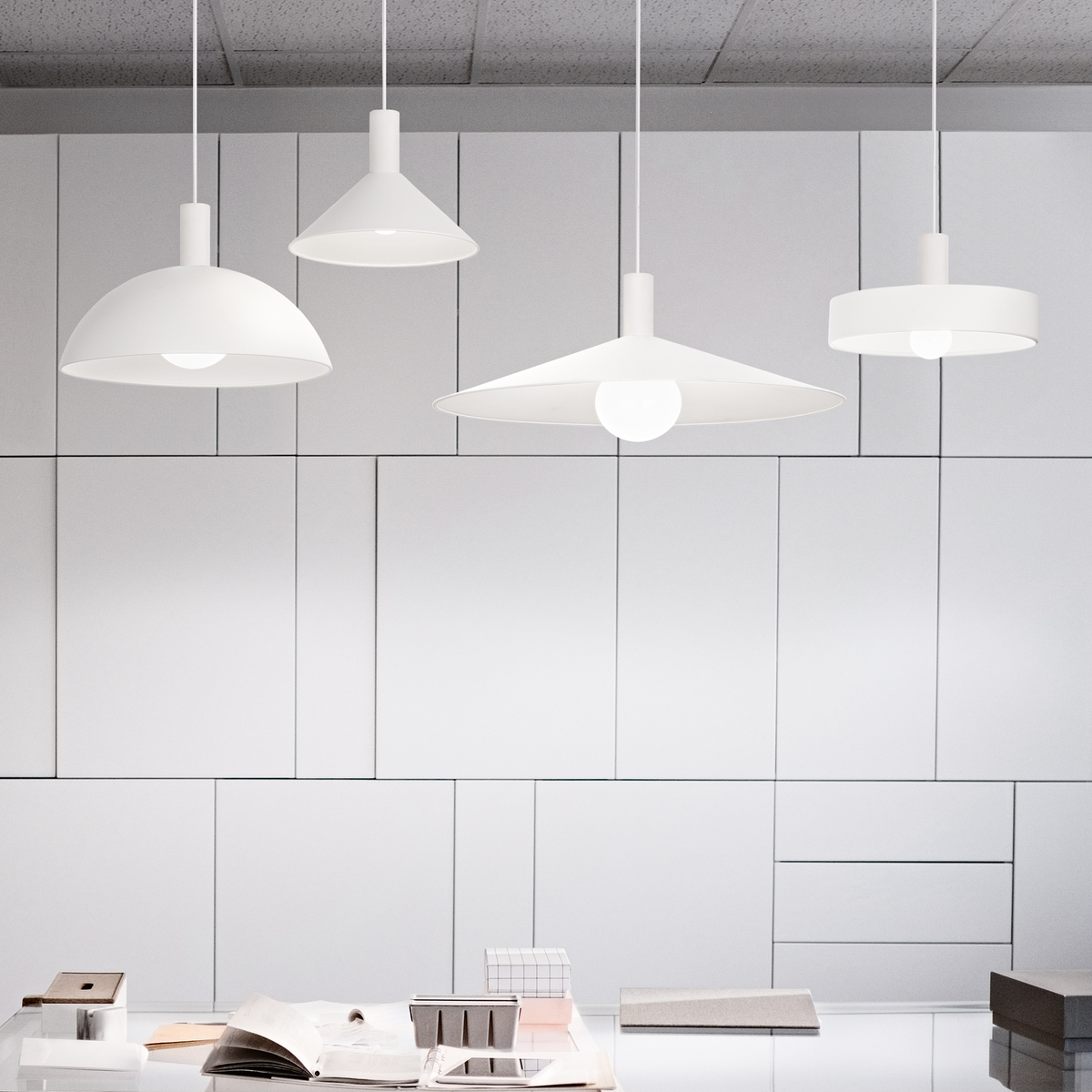 Abajur Ideal Lux Mix Up Shade Cilindro Big, alb, 307411