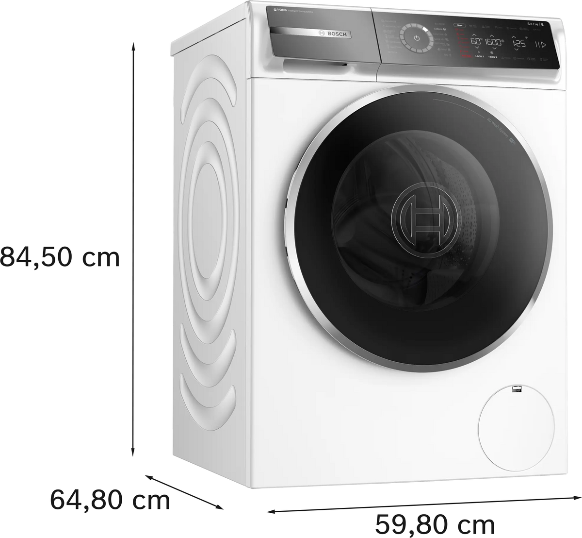 Mașină de spălat rufe Bosch WGB266A5BY, Seria 8, 11 kg, 1600 rpm, albă
