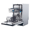 Masina de spalat vase incorporabila Haier XI0C3TB3FB, 10 seturi, 8 programe, Motor Inverter, WiFi, Aquastop, Deschidere automata usa, Senzor incarcare, Senzor grad murdarie, Clasa C, 45 cm