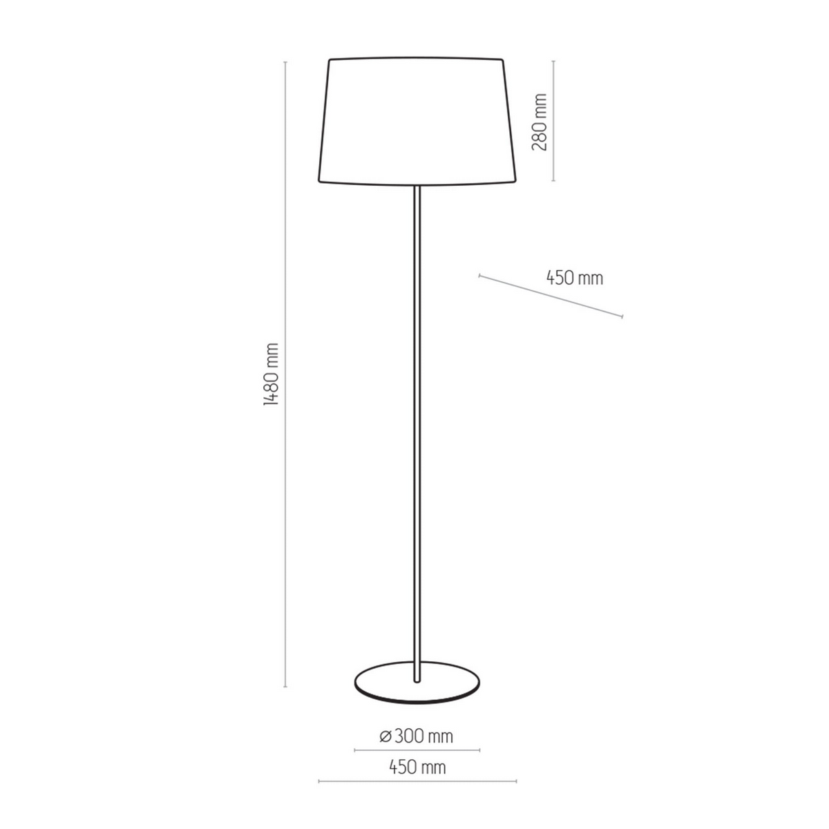 Lampadar TK Lighting Maja, negru, 2920