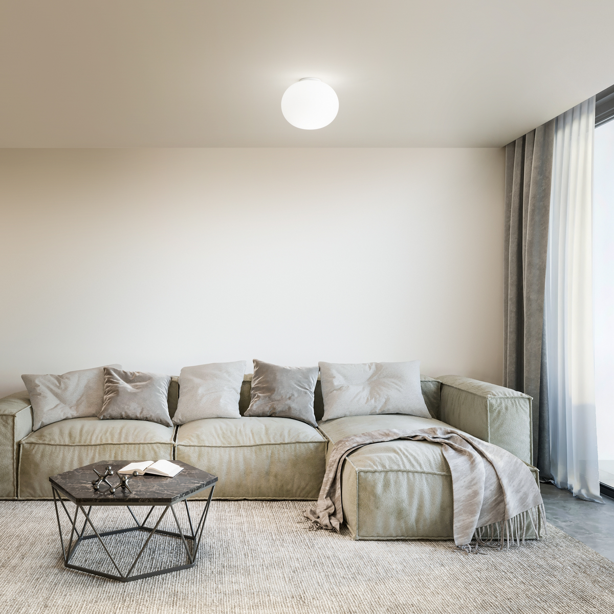 Plafonieră Ideal Lux Cotton PL1, Ø13 cm, 297750