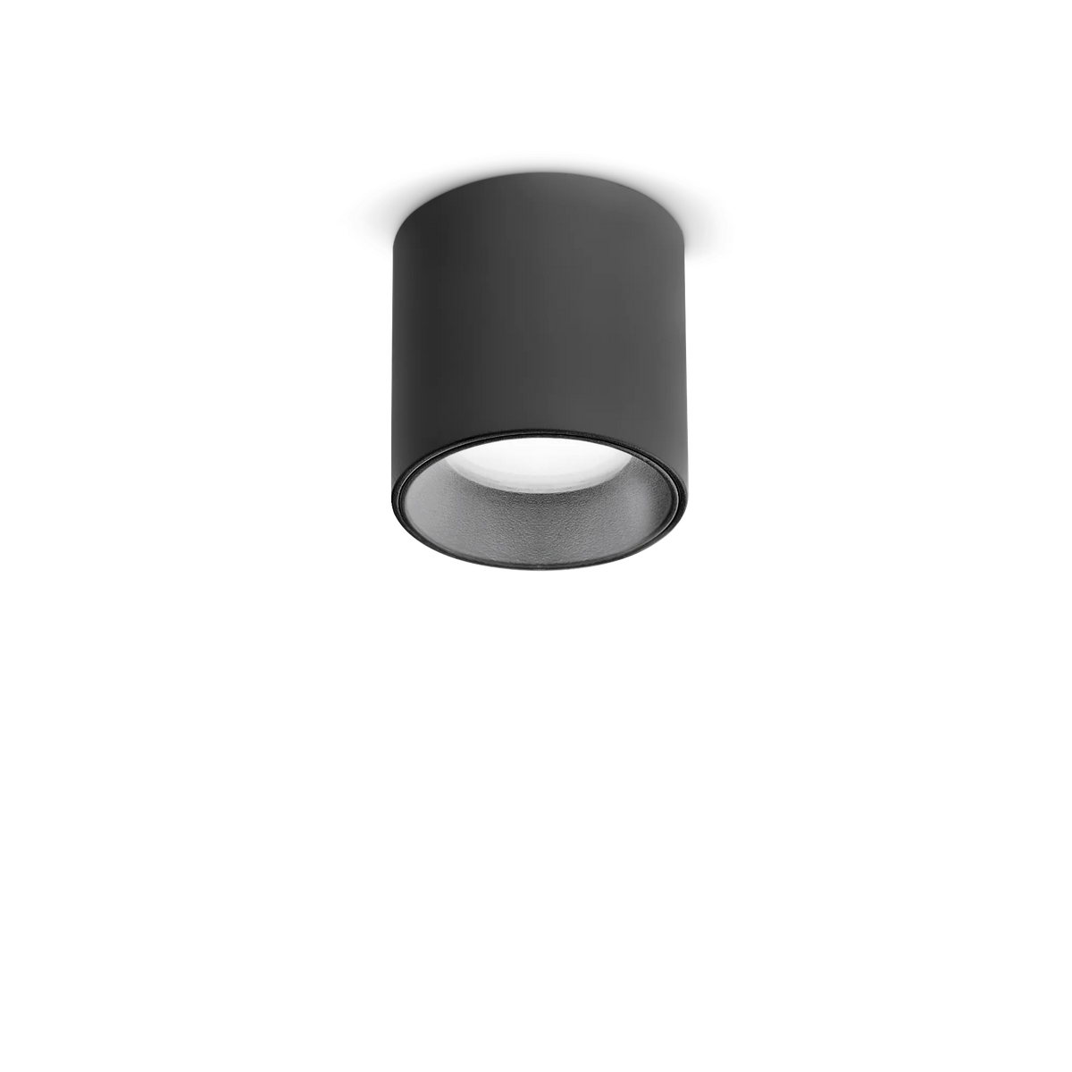 Plafonieră Ideal Lux Nitro Round 3000K, negru, Ø4 cm, 299402