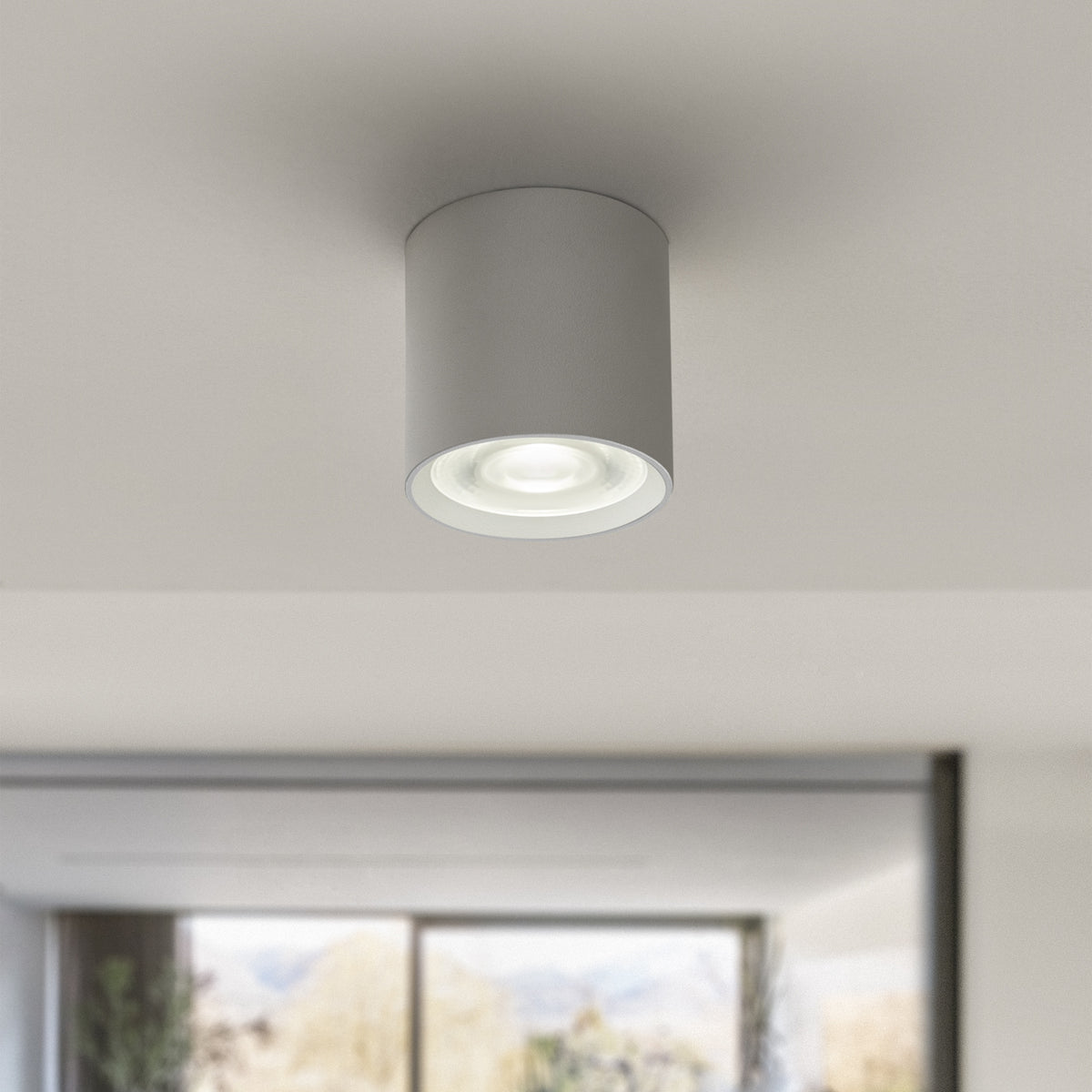 Plafonieră Ideal Lux Nitro Round 3000K, alb, Ø4 cm, 299419