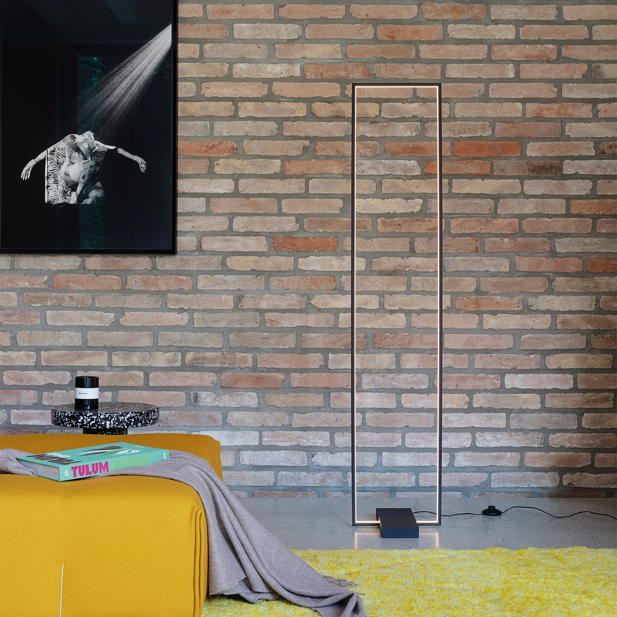 Lampadar Ideal Lux Frame 3000K, negru, 299617