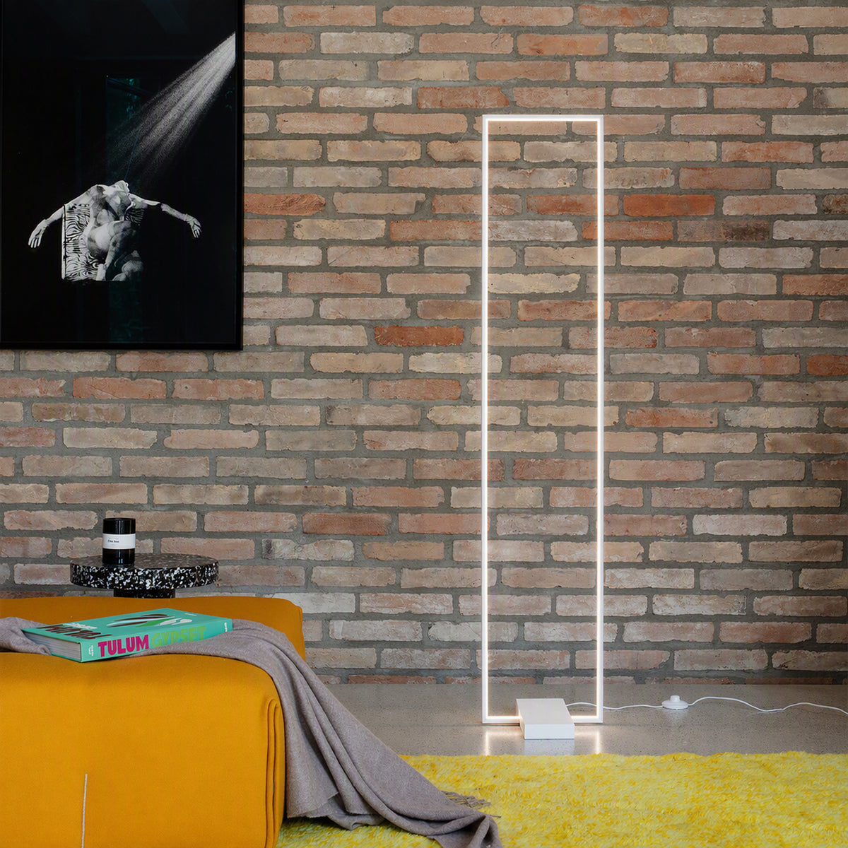 Lampadar Ideal Lux Frame 3000K, alb, 299624