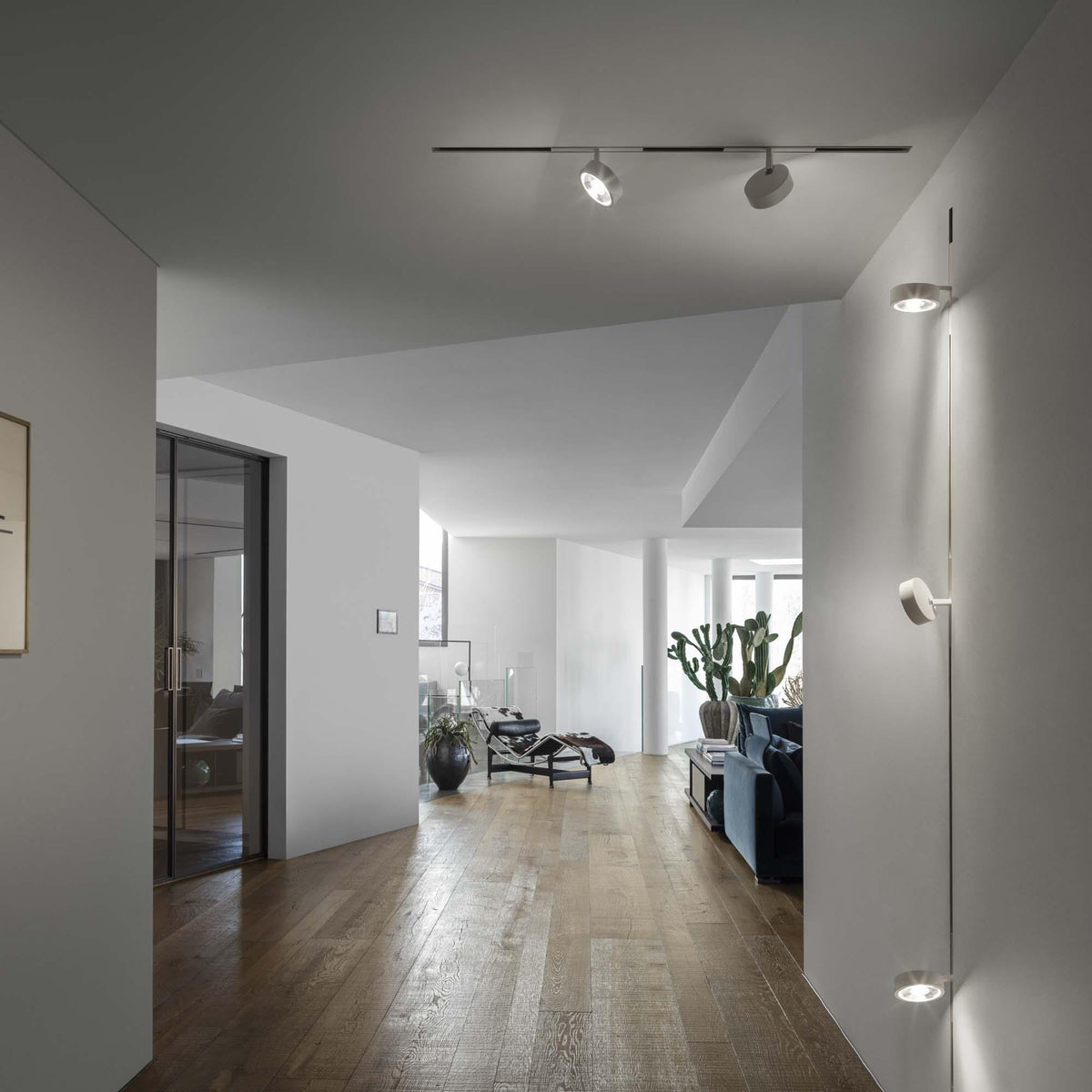 Spot pe șină Ideal Lux Ego Track Flat Single 09W 3000K DALI, alb, 300535
