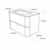 Masca baie + lavoar Savini Due Geos 80, cu sertare, stejar auriu, 81 x 45.7 x 49.7 cm