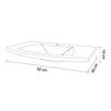 Masca baie + lavoar Savini Due Geos 80, cu sertare, stejar auriu, 81 x 45.7 x 49.7 cm