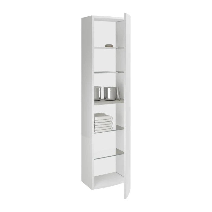 Dulap baie suspendat, Savini Due Armonia 2213/F00, 1 usa, alb lucios, 33 x 16 x 140 cm