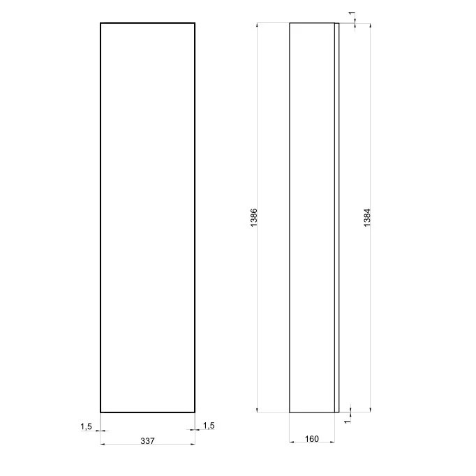 Dulap de baie suspendat Savini Due Armonia 2213/F00, alb lucios, 33 cm