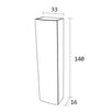 Dulap baie suspendat, Savini Due Armonia 2213/F40, 1 usa, stejar auriu, 33 x 16 x 140 cm