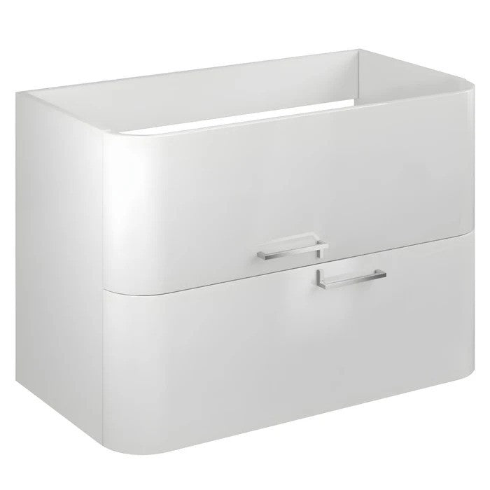 Masca baie pentru lavoar, Savini Due Geos 80 2100/F00, cu sertare, alb lucios, suspendat, 80.2 x 45.7 x 49.7 cm