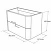 Masca baie pentru lavoar, Savini Due Geos 80 2100/F00, cu sertare, alb lucios, suspendat, 80.2 x 45.7 x 49.7 cm