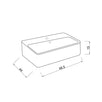 Lavoar Savini Due Linea 907120, montaj pe blat, alb, dreptunghiular, 48.5 cm