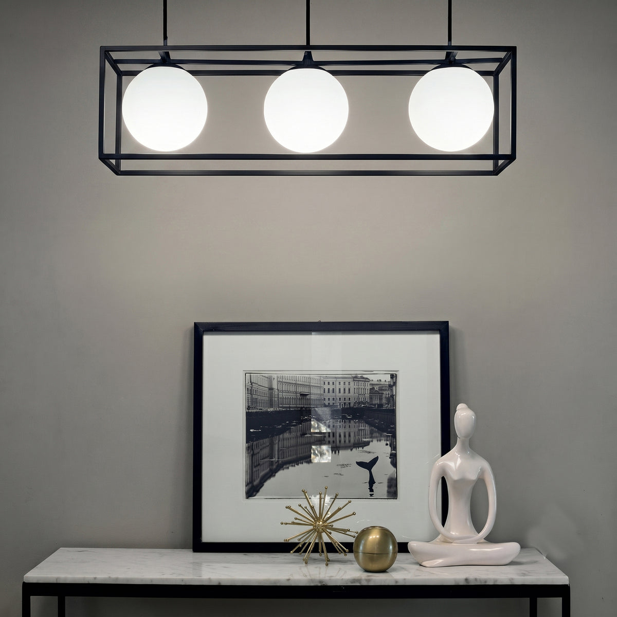 Lustră Ideal Lux Lingotto SP3, negru, 304144