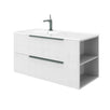 Masca baie + lavoar Savini Due Oikos 2506/F07, cu sertare si polita, finisaj alb, suspendat, 101.5 x 46.5 x 50.6 cm
