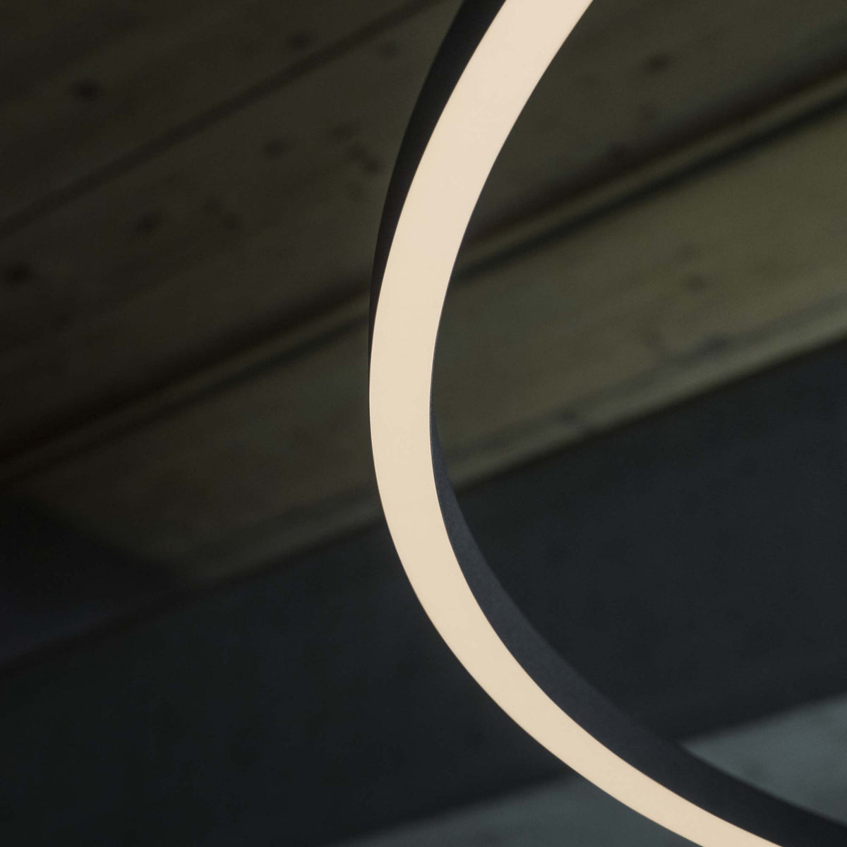 Lustră Ideal Lux Oracle Slim Round 3000K DALI, negru, Ø90 cm, 304427