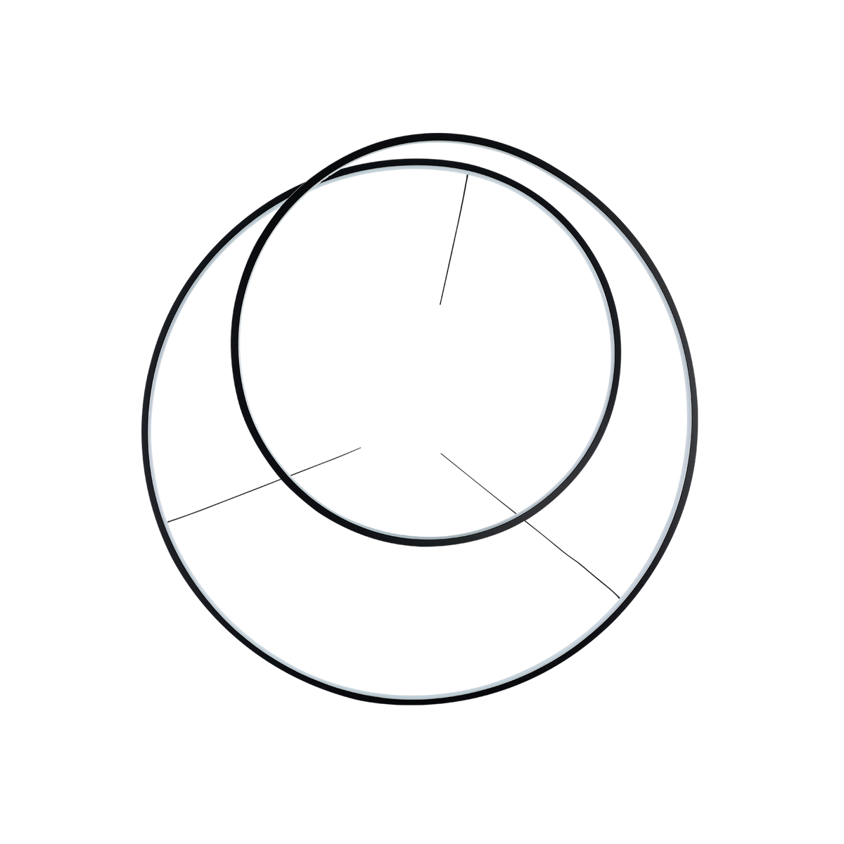 Lustră Ideal Lux Oz DALI 3000K, negru, Ø80 cm, 304588