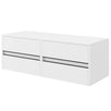 Masca baie pentru lavoar, Savini Due Terra 120, cu sertare, alb mat, montaj suspendat, 120.4 x 45.5 x 41.6 cm