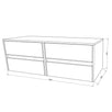 Masca baie pentru lavoar, Savini Due Terra 120, cu sertare, alb mat, montaj suspendat, 120.4 x 45.5 x 41.6 cm