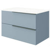 Masca baie + lavoar Savini Due Oikos 80, cu sertare, bleu pastello, montaj suspendat, 81.5 x 46.5 x 50.6 cm