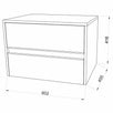 Masca baie + lavoar Savini Due Terra, cu sertare, tabacco + negru, suspendat, 60.2 x 45.5 x 43 cm