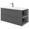 Masca baie + lavoar Savini Due Oikos 2506/F05, cu sertare si polita, gri inchis, suspendat, 101.5 x 46.5 x 50.6 cm