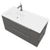 Masca baie + lavoar Savini Due Oikos 2506/F05, cu sertare si polita, gri inchis, suspendat, 101.5 x 46.5 x 50.6 cm