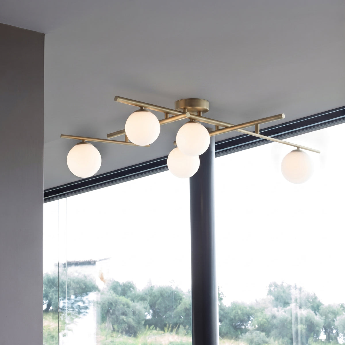 Plafonieră Ideal Lux Atlas PL3, auriu, 311340