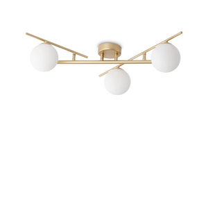Plafonieră Ideal Lux Atlas PL3, auriu, 311340