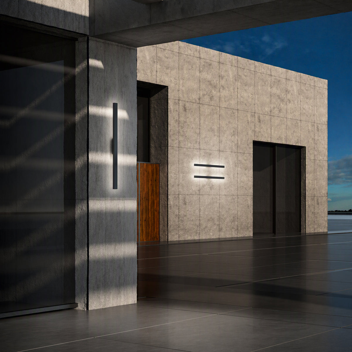 Aplică de exterior Ideal Lux Linea, antracit, Ø144 cm, 313504