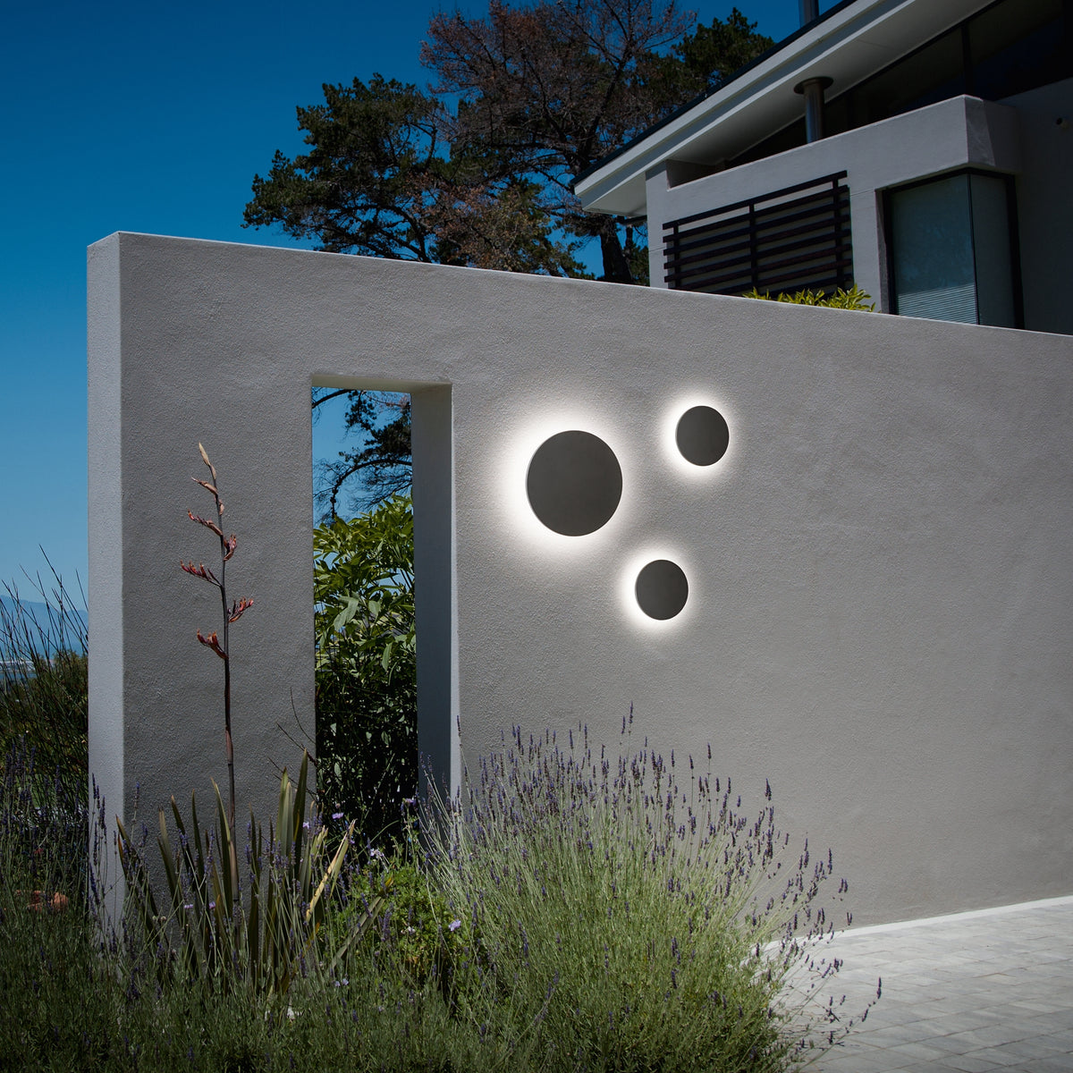Aplică de exterior Ideal Lux Punto, negru, Ø18 cm, 313542