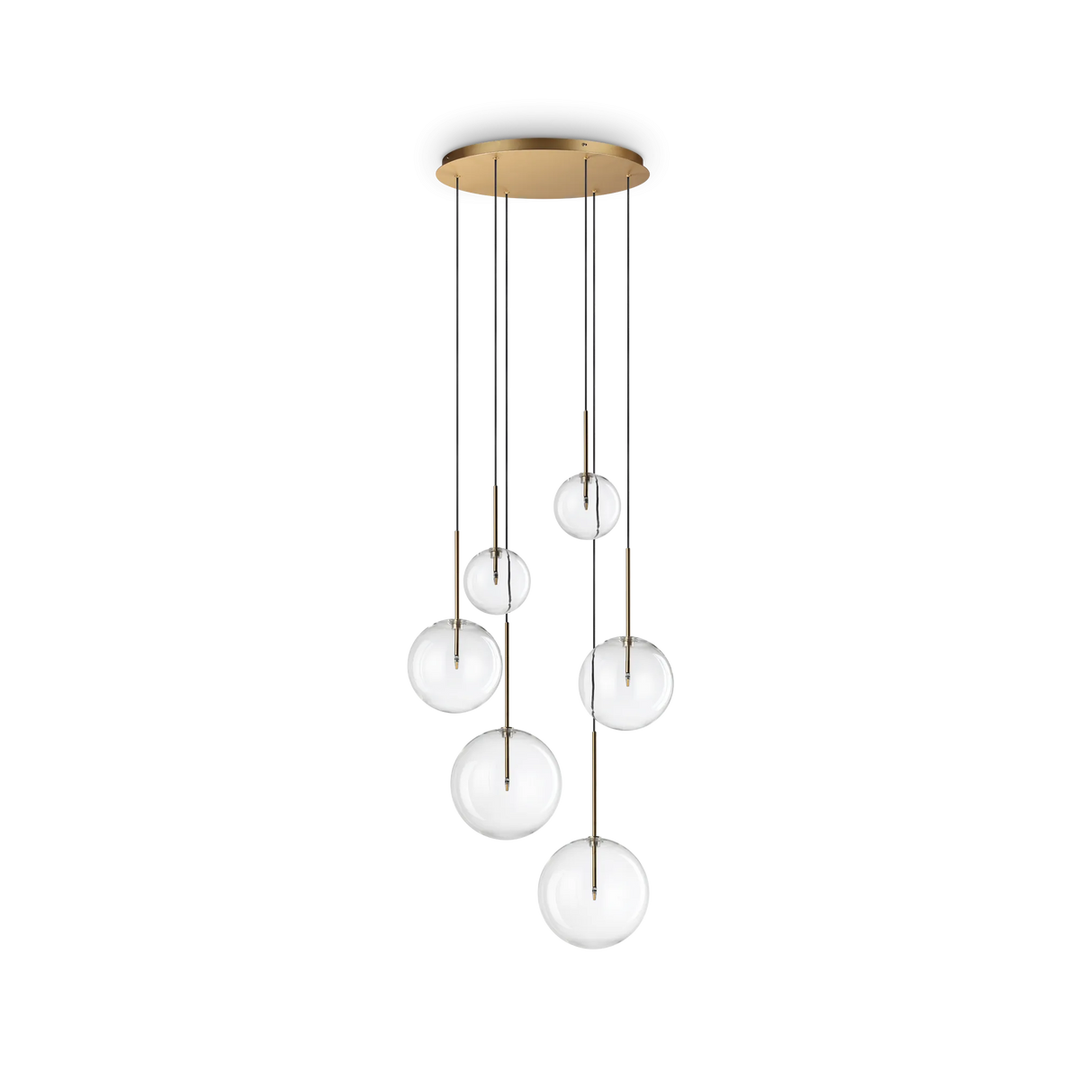 Lustră Ideal Lux Equinoxe SP6, alamă, 317243