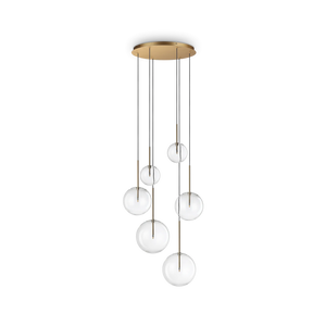 Lustră Ideal Lux Equinoxe SP6, alamă, 317243