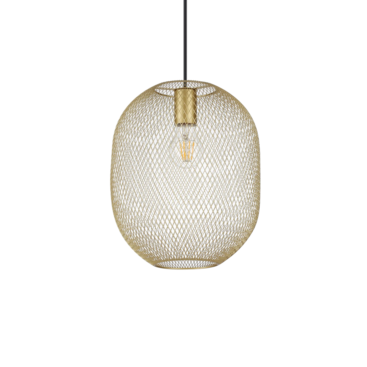 Pendul Ideal Lux Net SP1, auriu, Ø24 cm, 317267