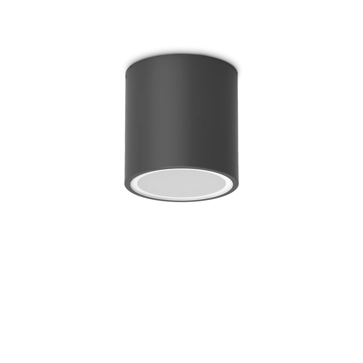 Plafonieră de exterior Ideal Lux Techo PL1 Round, negru, Ø9 cm, 318141