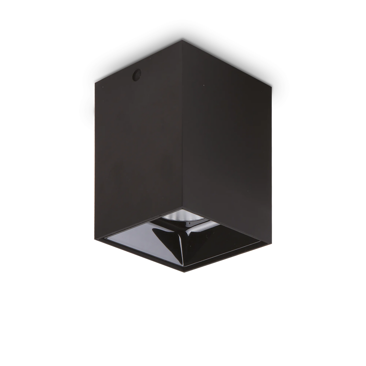 Plafonieră Ideal Lux Nitro Square 3000K, negru, Ø10 cm, 319582