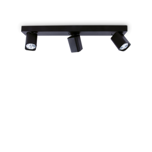 Plafonieră Ideal Lux Rudy PL3 Square, negru, 321516