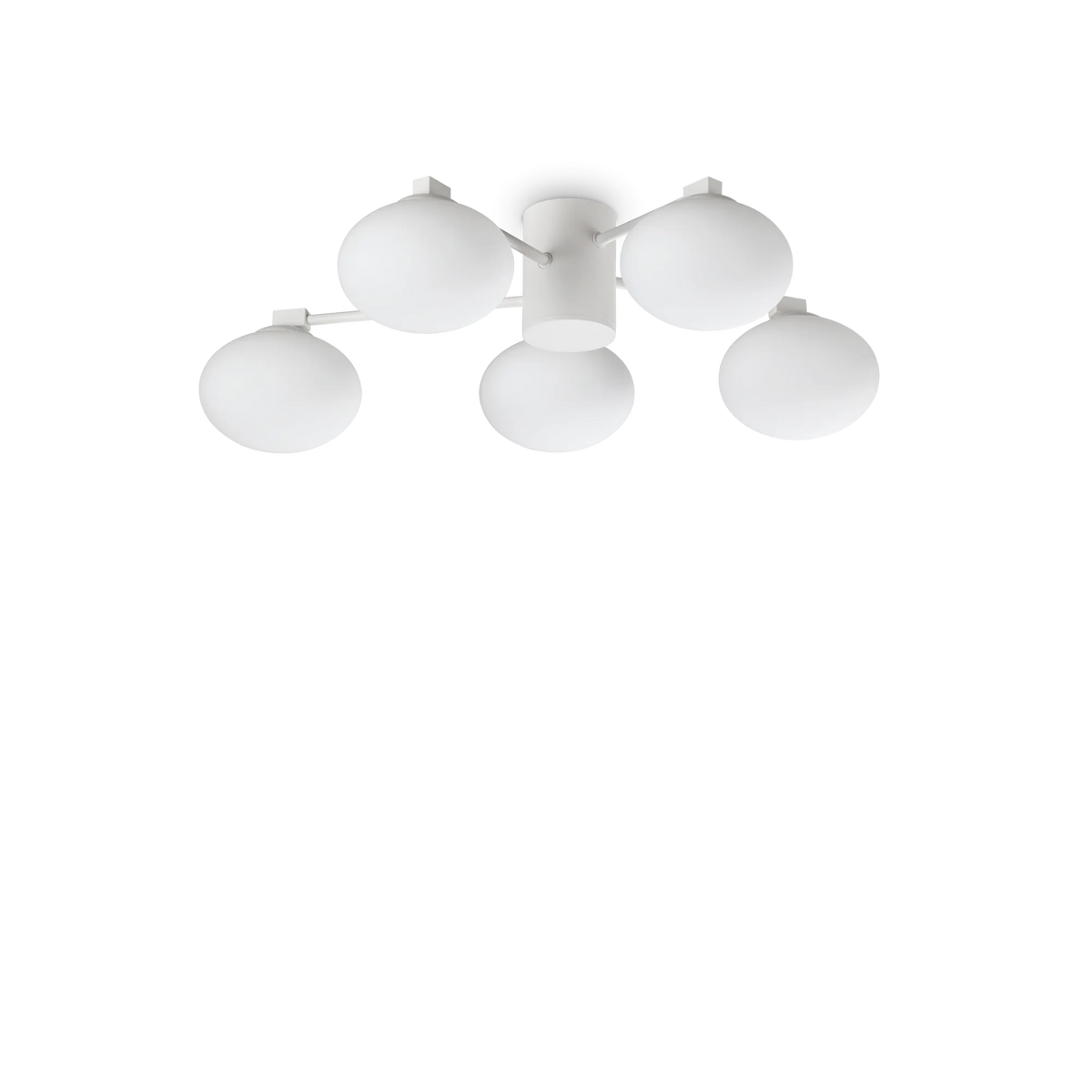 Plafonieră Ideal Lux Hermes PL5, alb, Ø60 cm, 322698