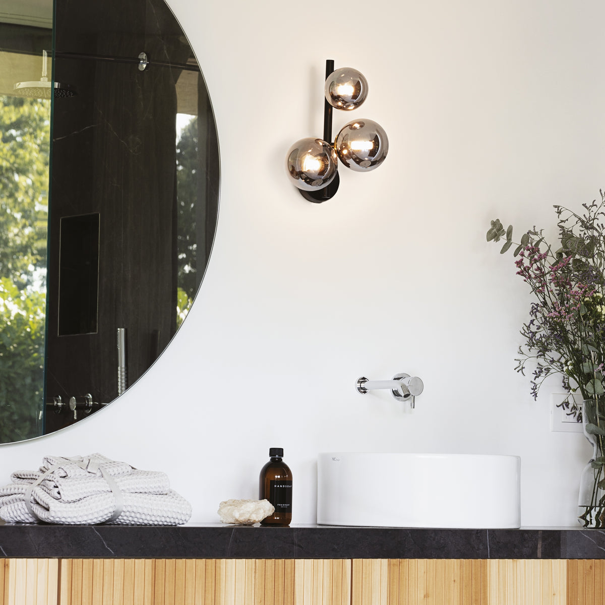 Aplică Ideal Lux Perlage AP3, chihlimbar, 322742