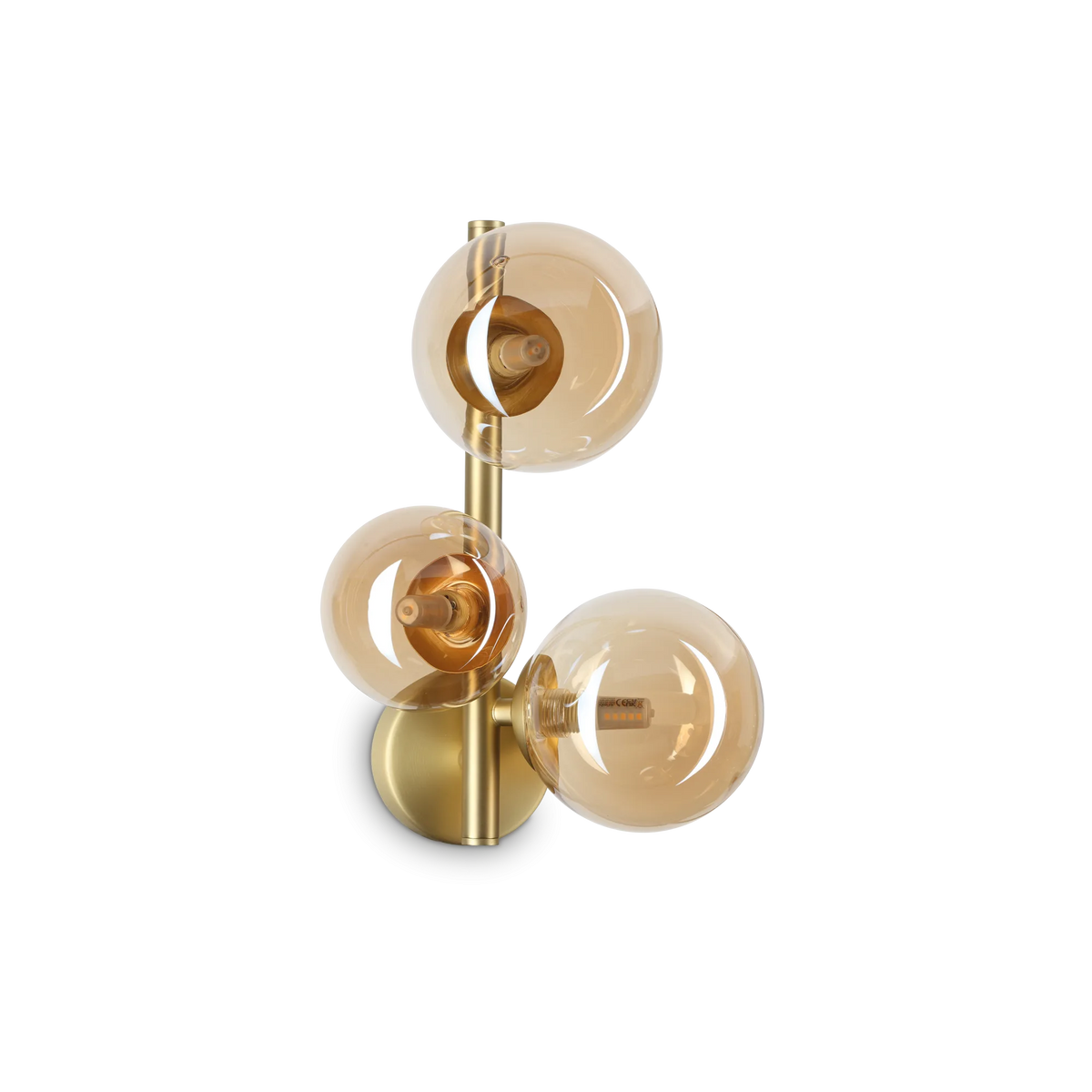 Aplică Ideal Lux Perlage AP3, chihlimbar, 322742
