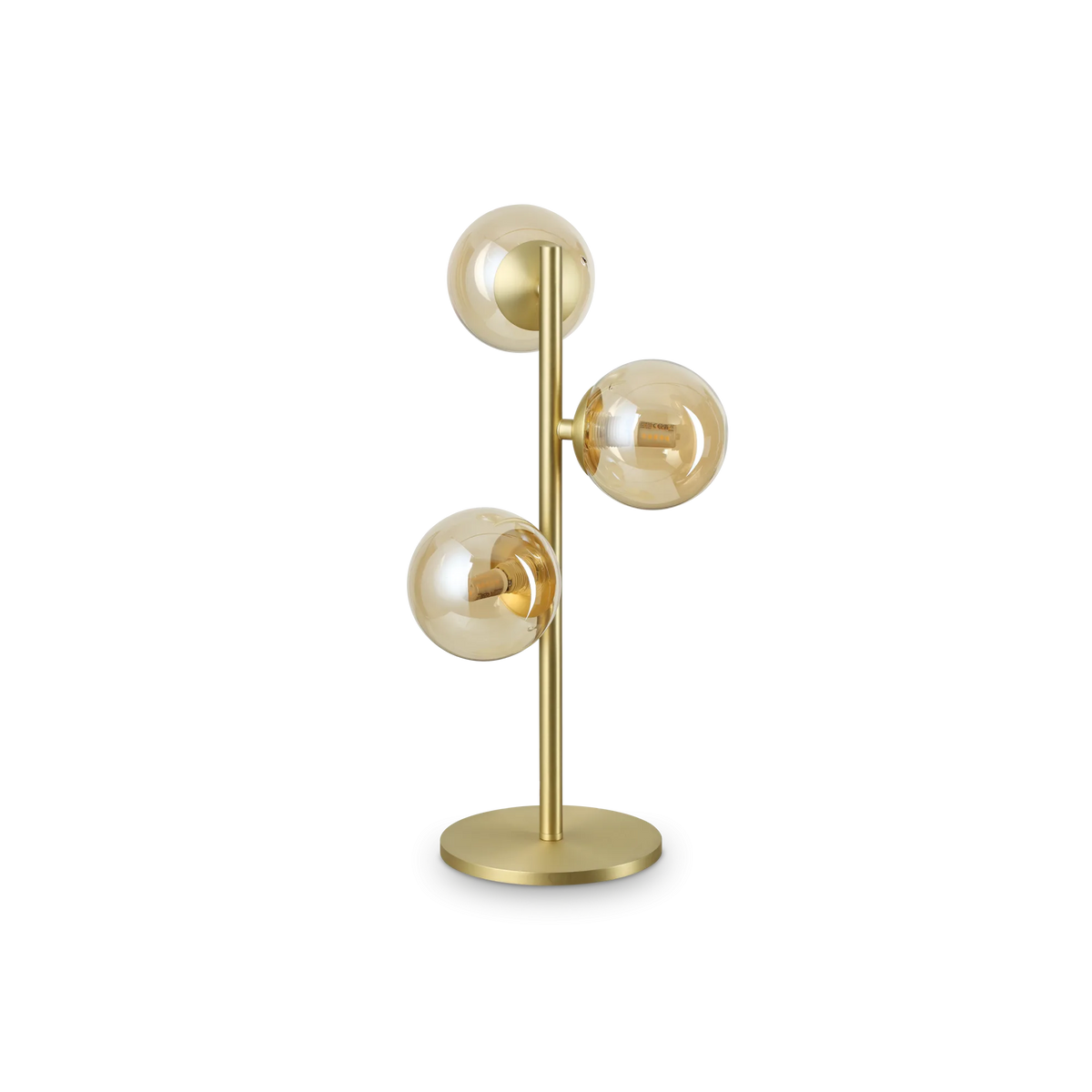 Veioză Ideal Lux Perlage TL3, chihlimbar, 322759